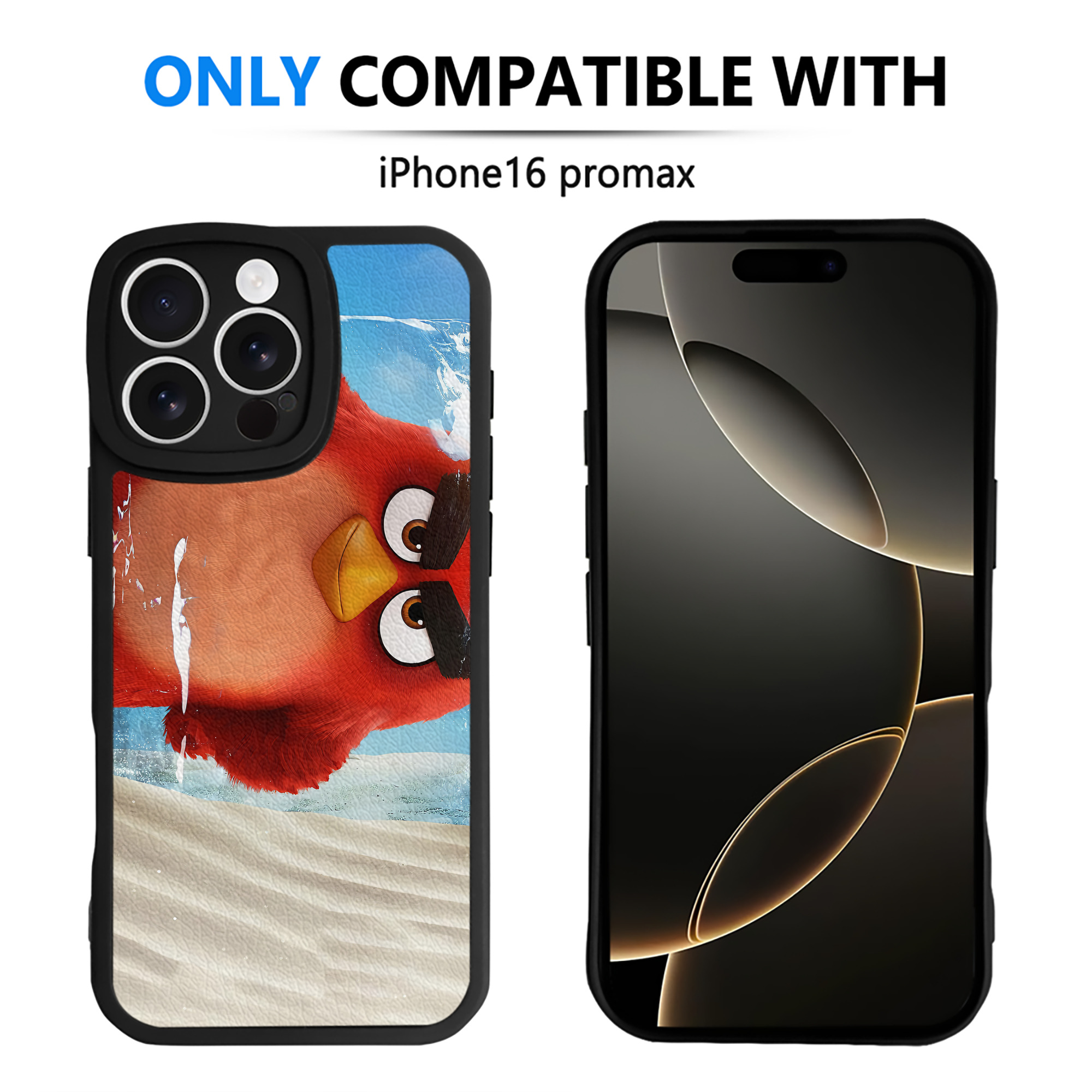 （画像用） Angry Birds アングリーバード 【iPhone 16シリーズ対応】シリコンスマホケース（レザー調） 材質：シリコン